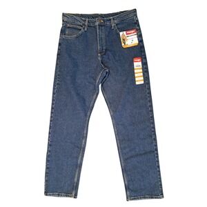 Wrangler Five Star Heritage Relaxed Fit Mens Jeans 34x34 Dark Wash 1097FXVMD NWT